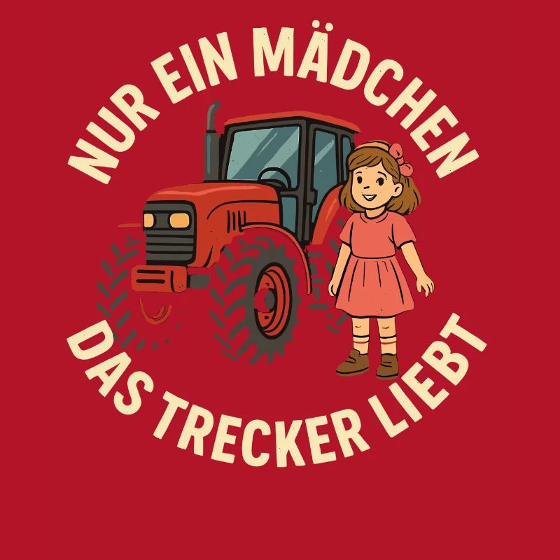Nur ein Mädchen das Trecker liebt