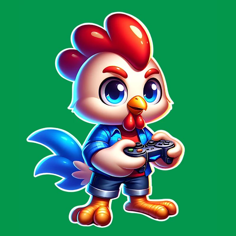 Gaming Chicken with Controller