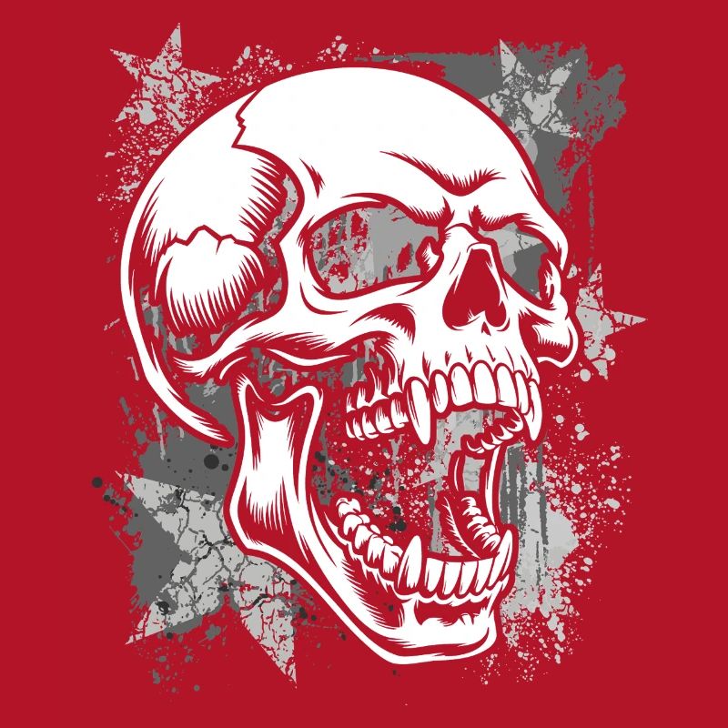Grunge Skull Paint Splash