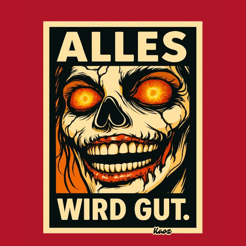 Alles Wird Gut Skull Portrait