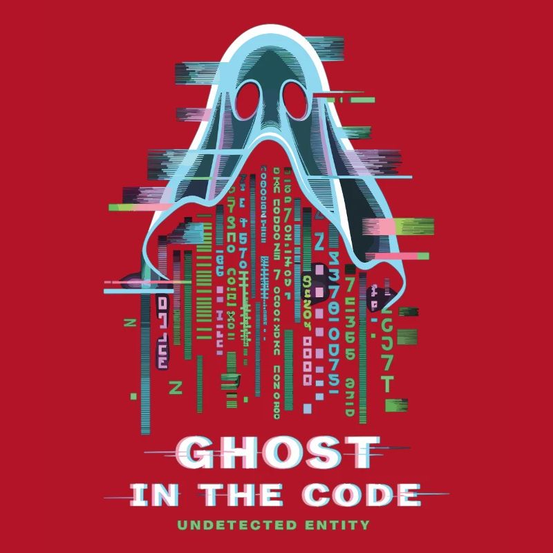 Ghost in the Code T-Shirt Hacker Geist Glitch