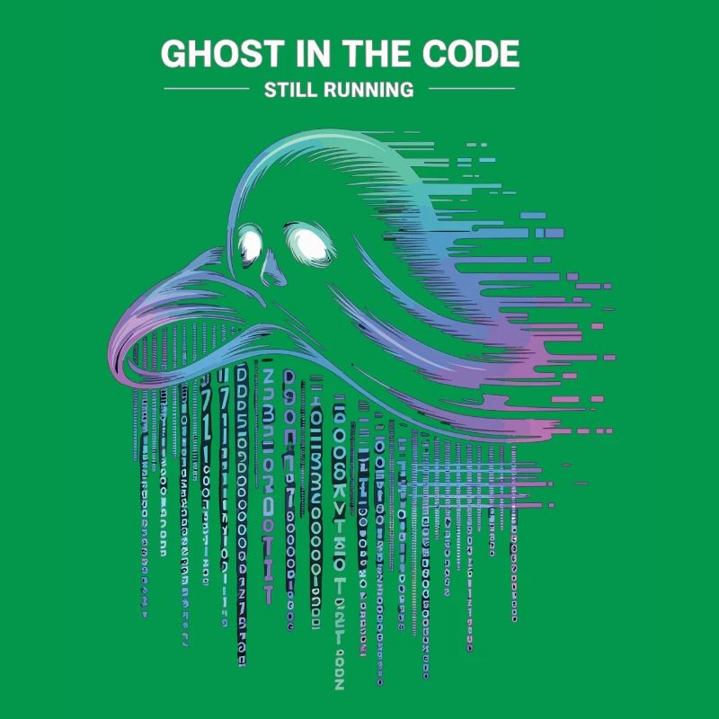 Programmeur de t-shirt fantôme dans le code Nerd informatique