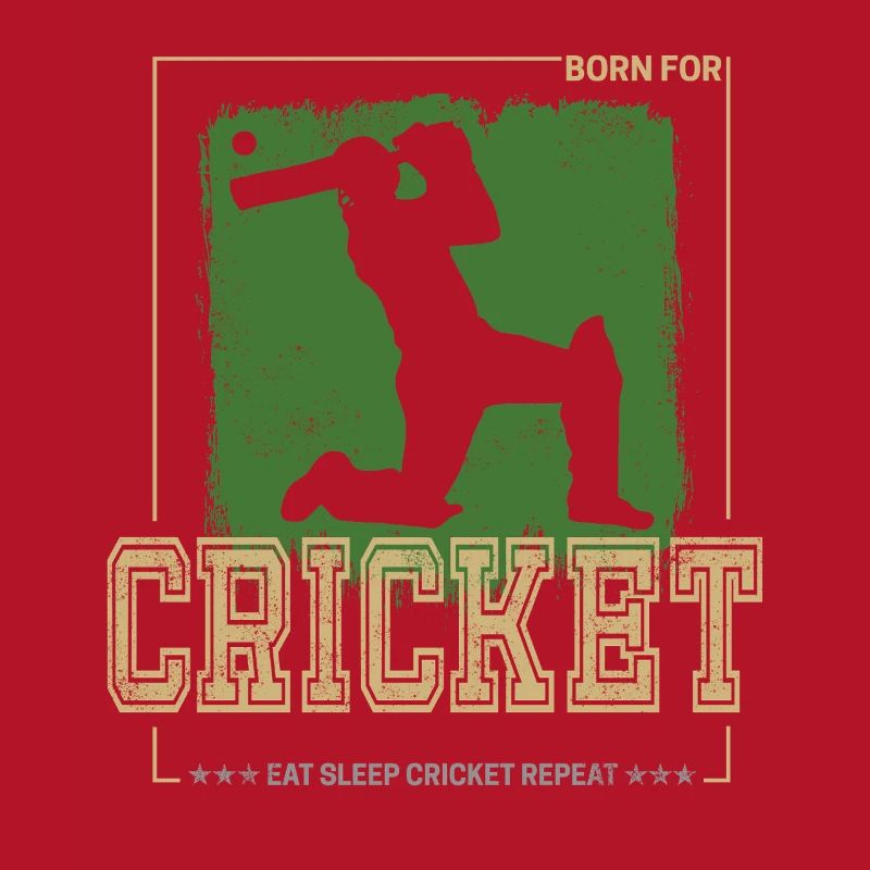 Cricket Batsman Design für Pitcher oder Trainer