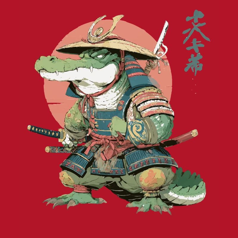 Samurai Alligator in Sunset Armor