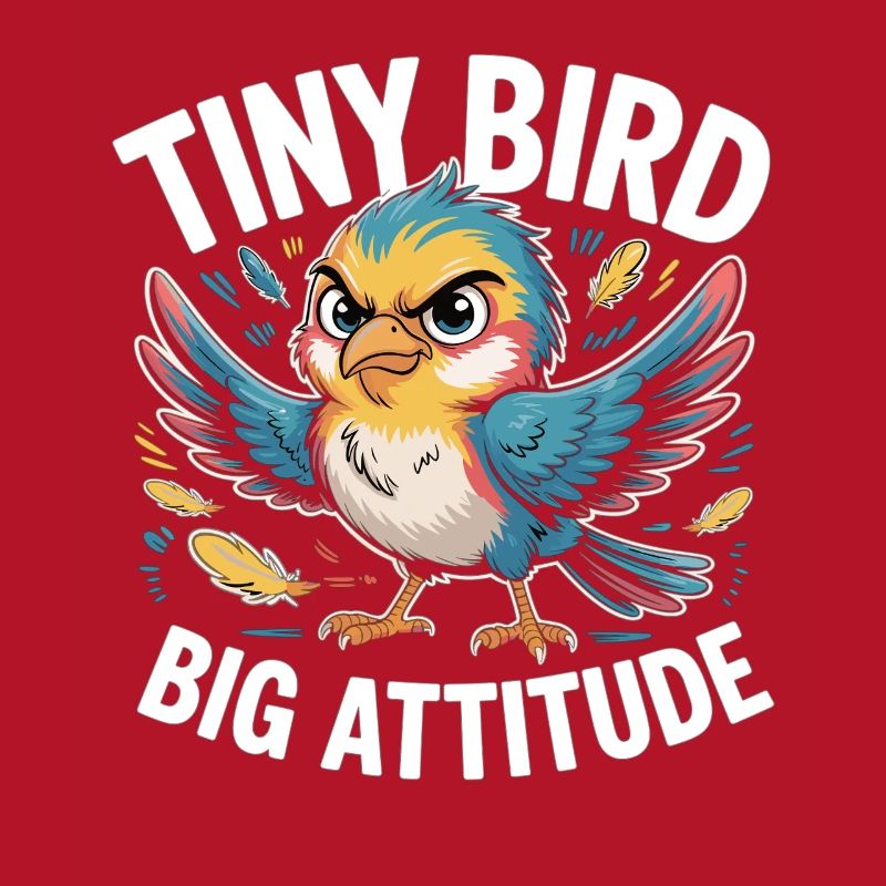 Tiny Bird Big Attitude Bird Saying