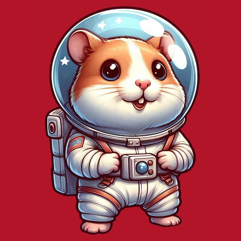 Mignon hamster astronaute dans l’espace
