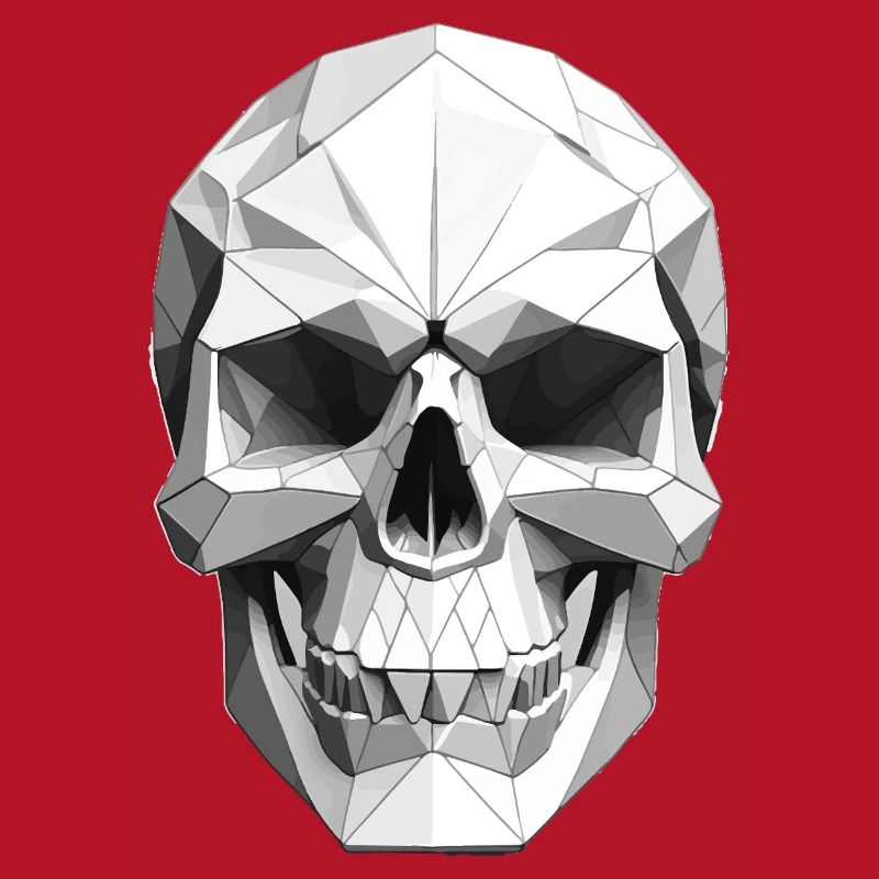 Schädel - Low Poly Design