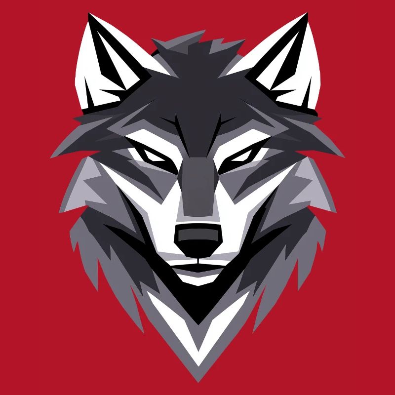 Conception de logo Wolf I Low Poly Art