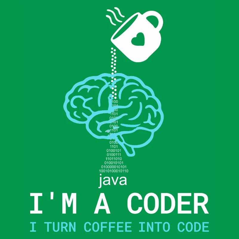 Coder T-Shirt: Coffee into Code – Nerdy Programmie