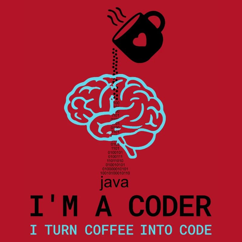 Coder T-Shirt: Coffee into Code – Nerdy Programmie