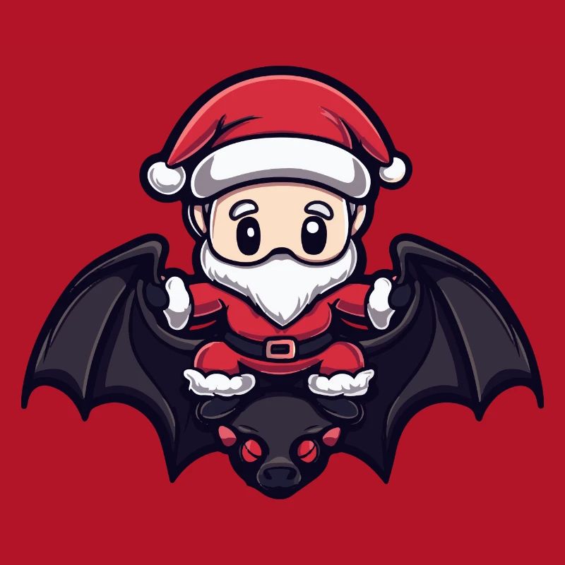 Fledermaus Weihnachtsmann