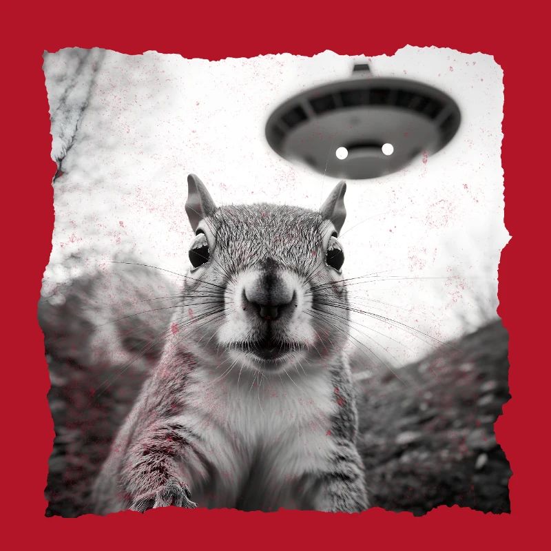 Alien Eichhörnchen Begegnung – Lustiges Sci-Fi