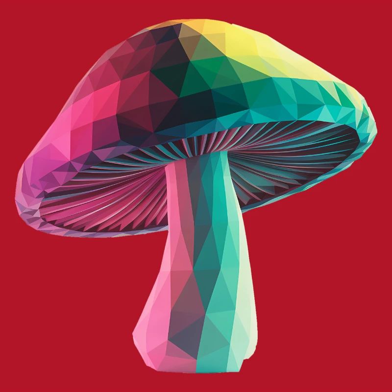 Champignon - Logo Low Poly cool