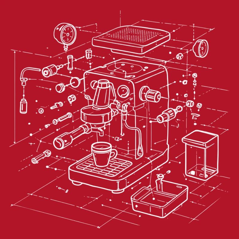 Plan de la machine à espresso