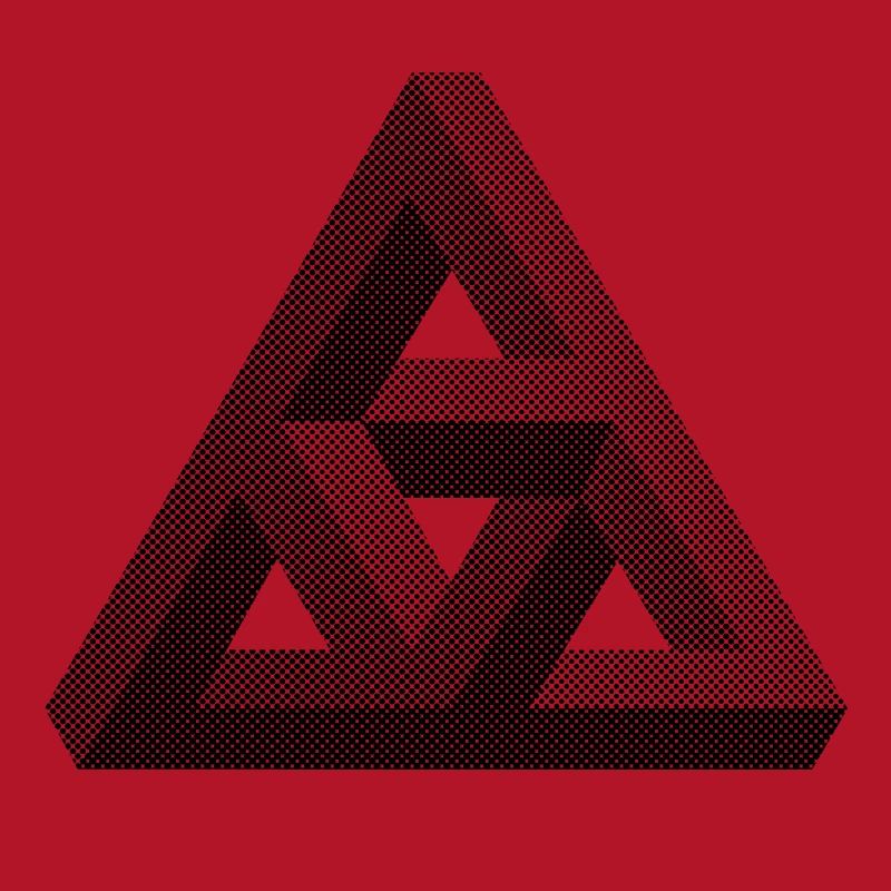 Abstract Penrose triangle on light background