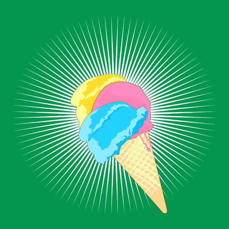 Eis Eistüte Eiskrem Softeis Waffel Strahlen