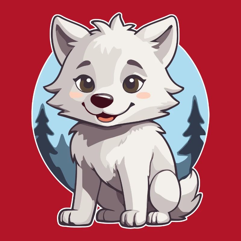 Niedlicher Wolf oder Hund Husky