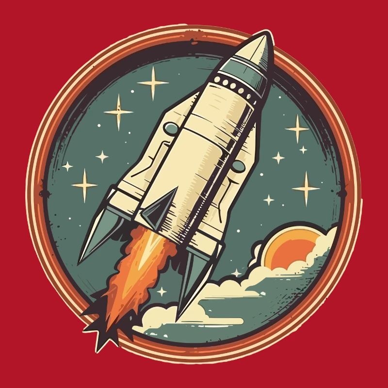 Fusée Rétro - Fusée Spatiale