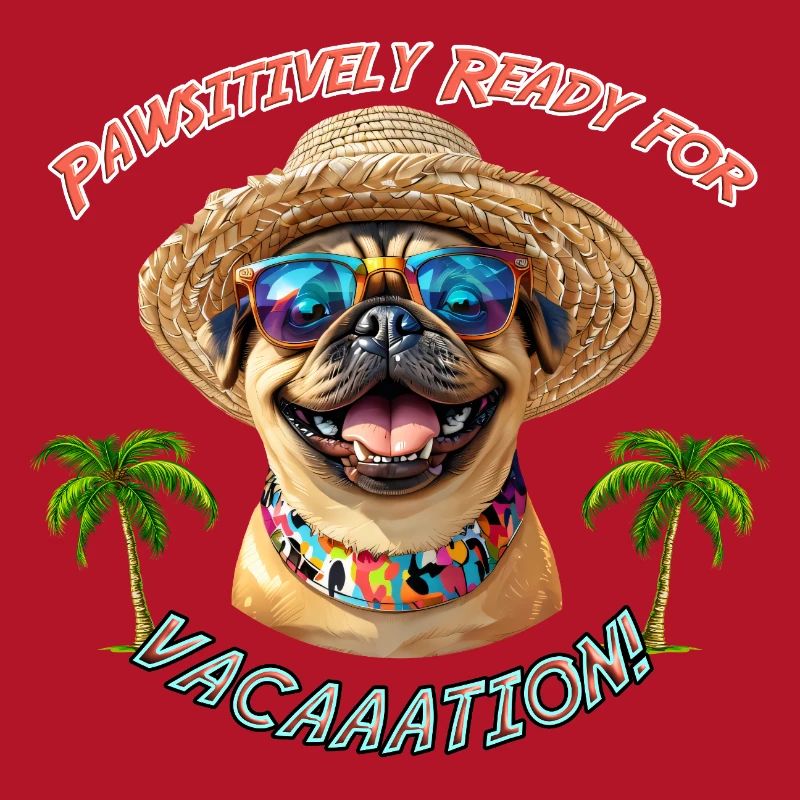 Mops im Sommerlook: Pawsitively Ready