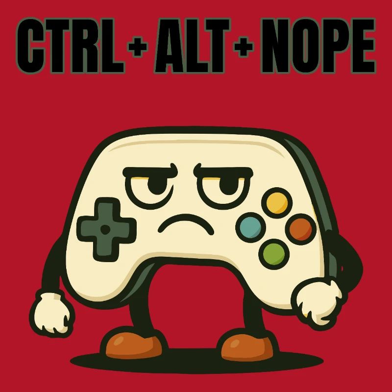 CTRL ALT NOPE Controller-Meme