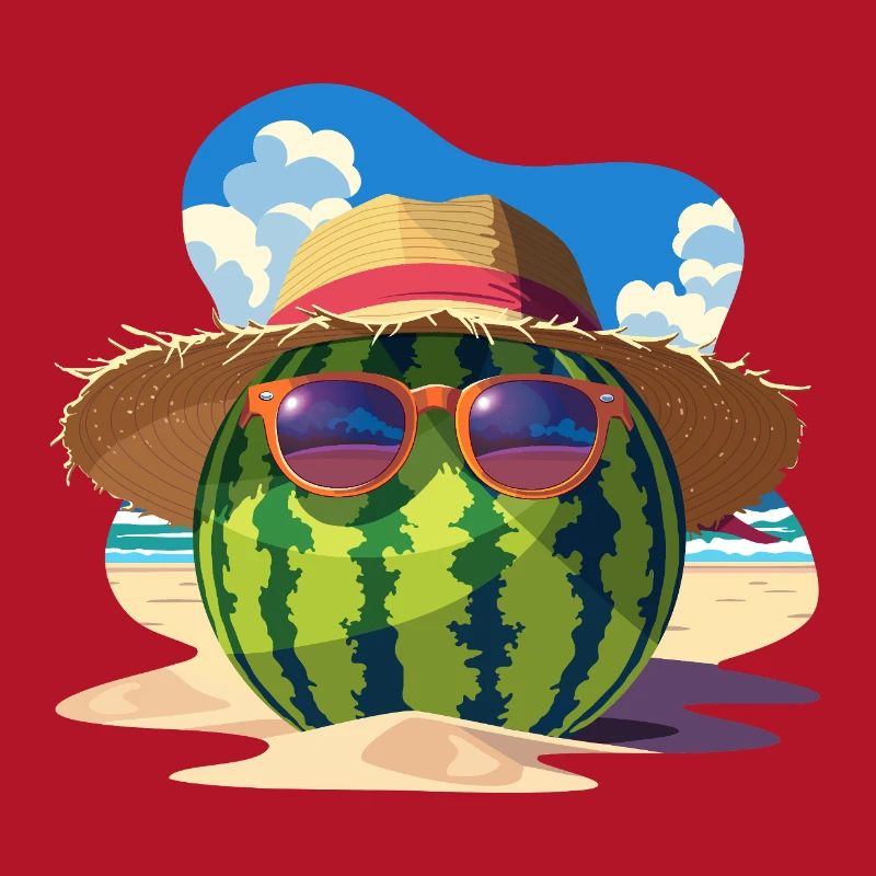 Pastèque été cool douceur sur la plage