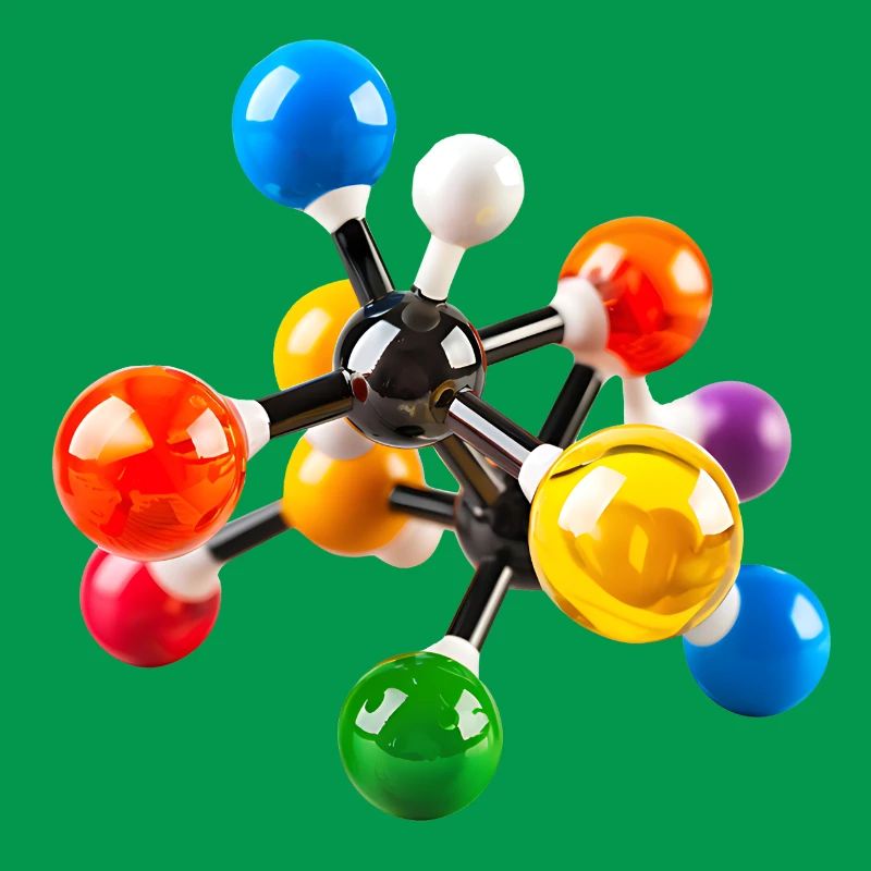 Colorful Molecular Structure Pattern