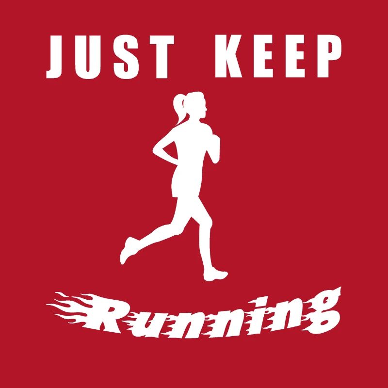 Continue simplement de courir – Silhouette de coureur