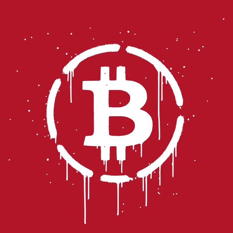 Bitcoin Logo Graffiti Krypto