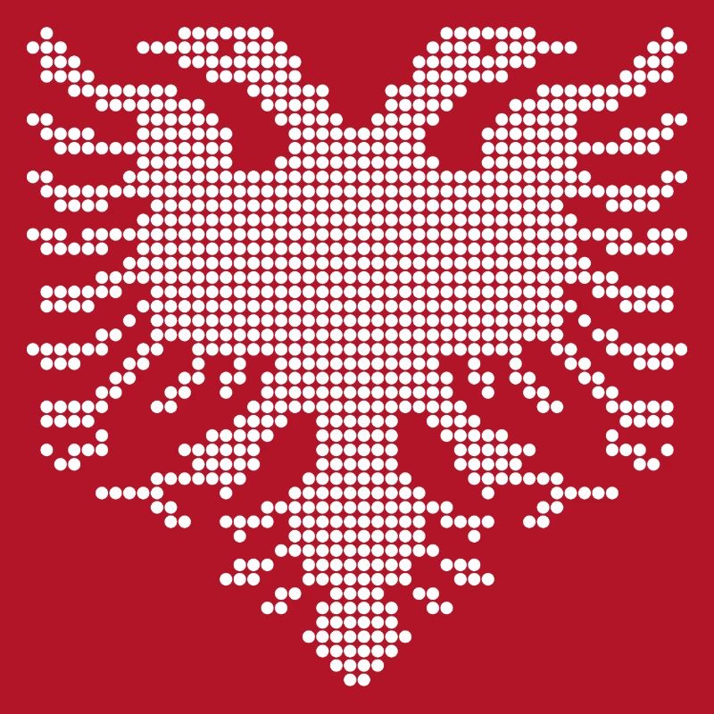 Albanian Double Headed Eagle Dotwork Emblem
