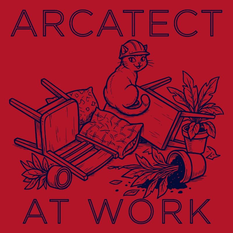 Worker's cat at work