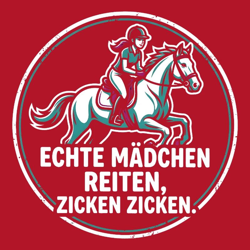 Pferdemädchen Spruch - Echte Mädchen Reiten