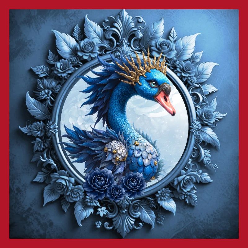 Blue Phoenix Crest in Frame