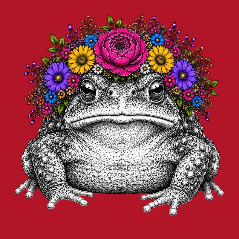 Toad with flower crown