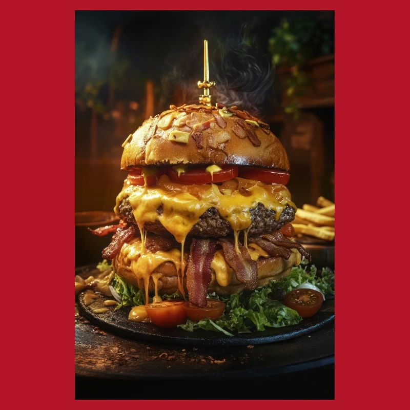 Epic Bacon Cheese Burger Stack