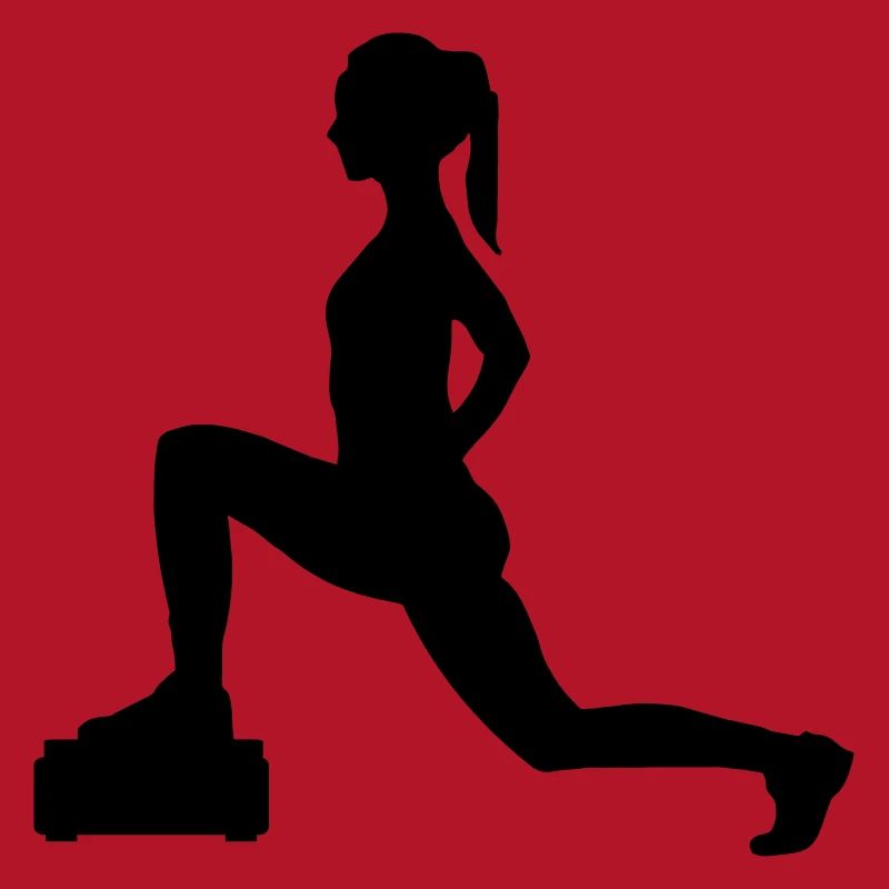 Mädchen oder Dame, die Schritte oder Aerobic macht