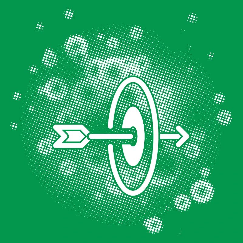 Flèche avec arrière-plan de points