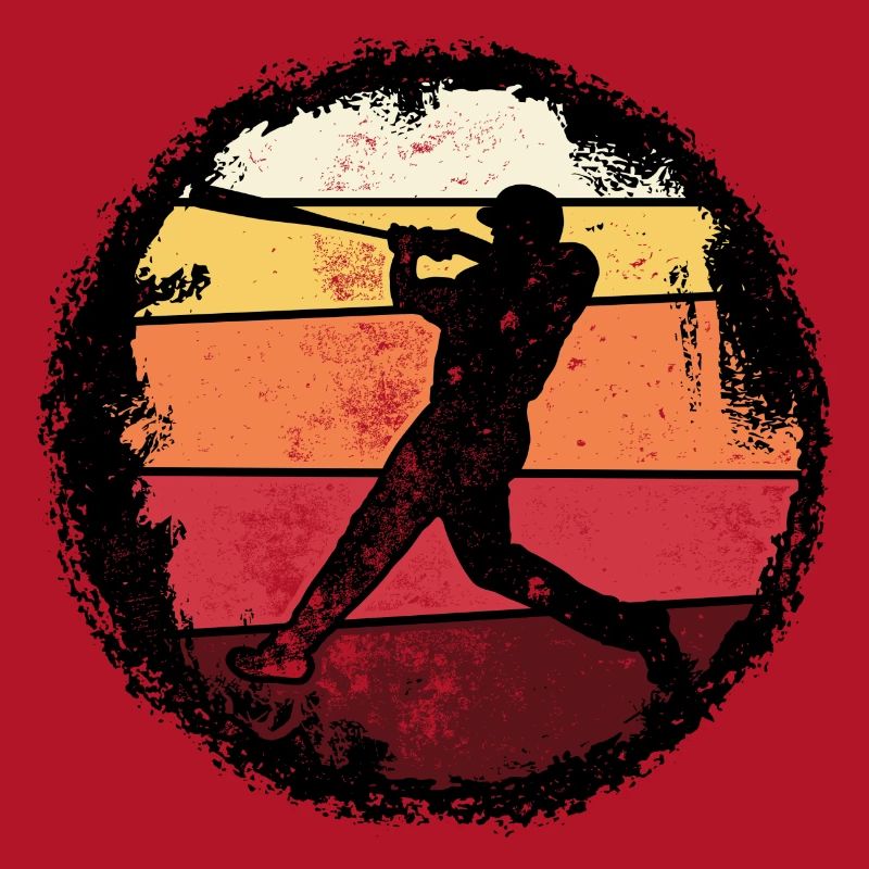 Silhouette de coucher de soleil de baseball