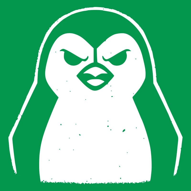 pinguin stencil grunge minimalistisch-vector Linux