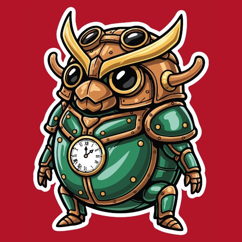 Watchmaker Scarab Steampunk Emerald Armor