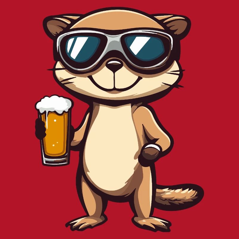 Erdmännchen Apres Ski Bier Comic
