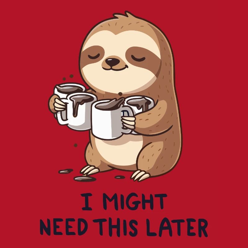 I Need Coffee For Later - Funny Sloth