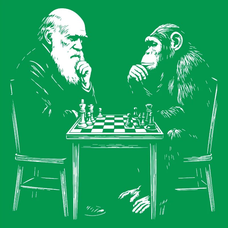 Darwin plays chess with monkey - Evolution game