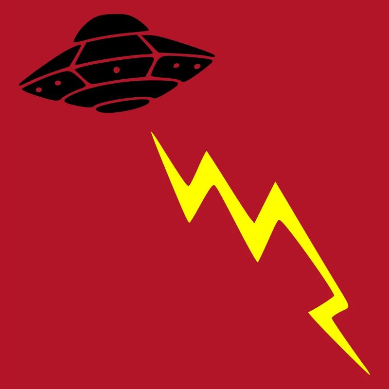 UFO Invasion Lightning Attack Alien Vector