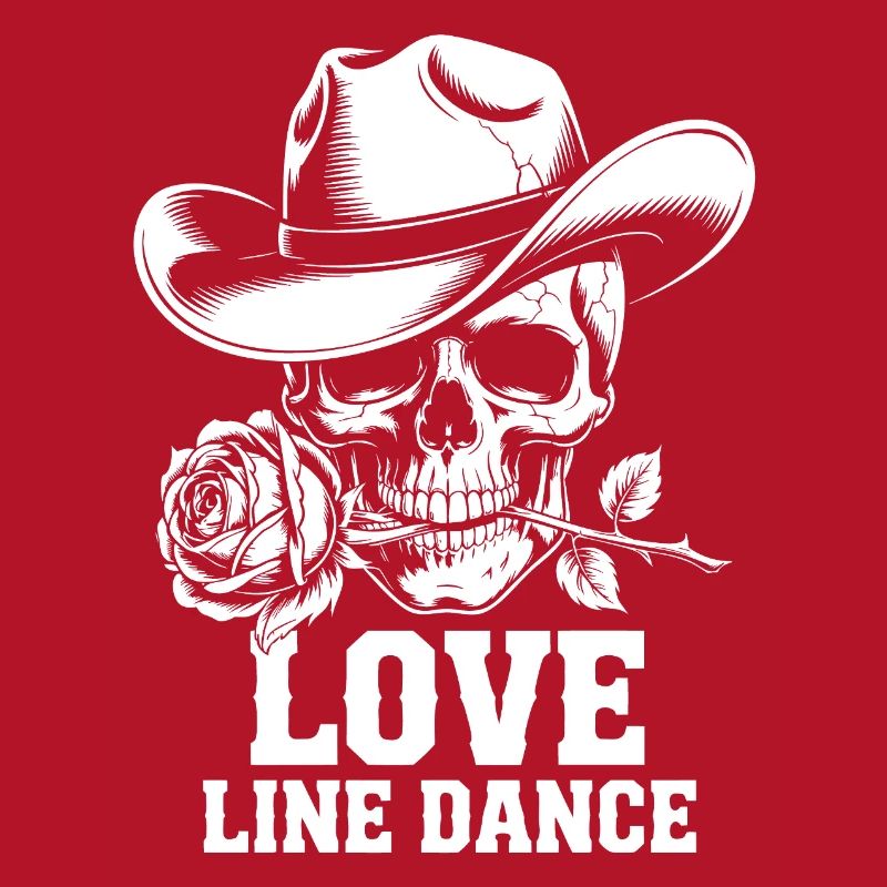 Line Dance Schädel Rose