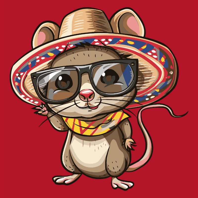 Mouse Comic Funny Sombrero
