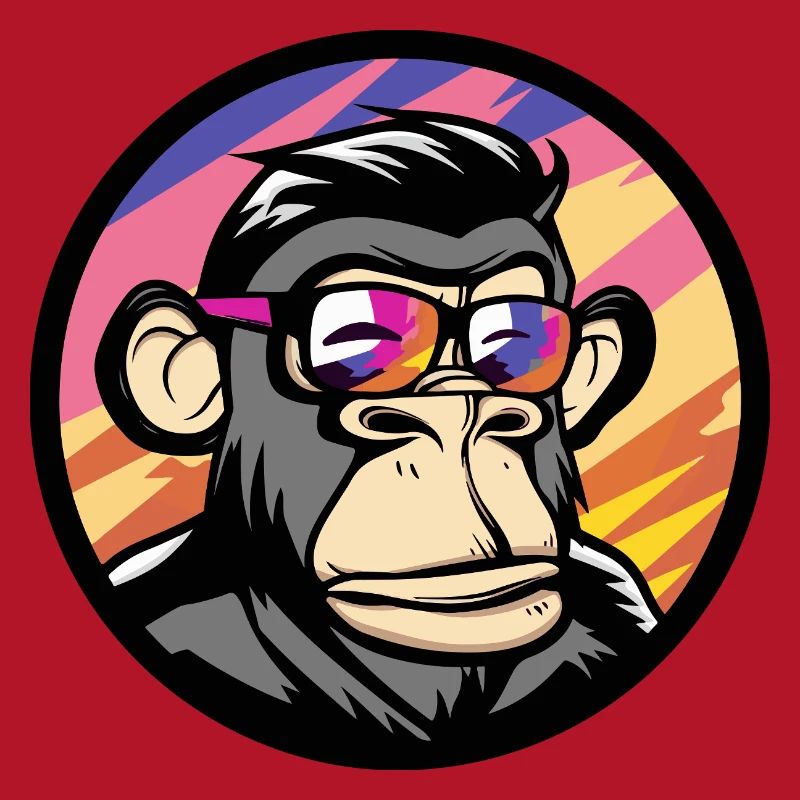 Affe Comic Cool Sommer