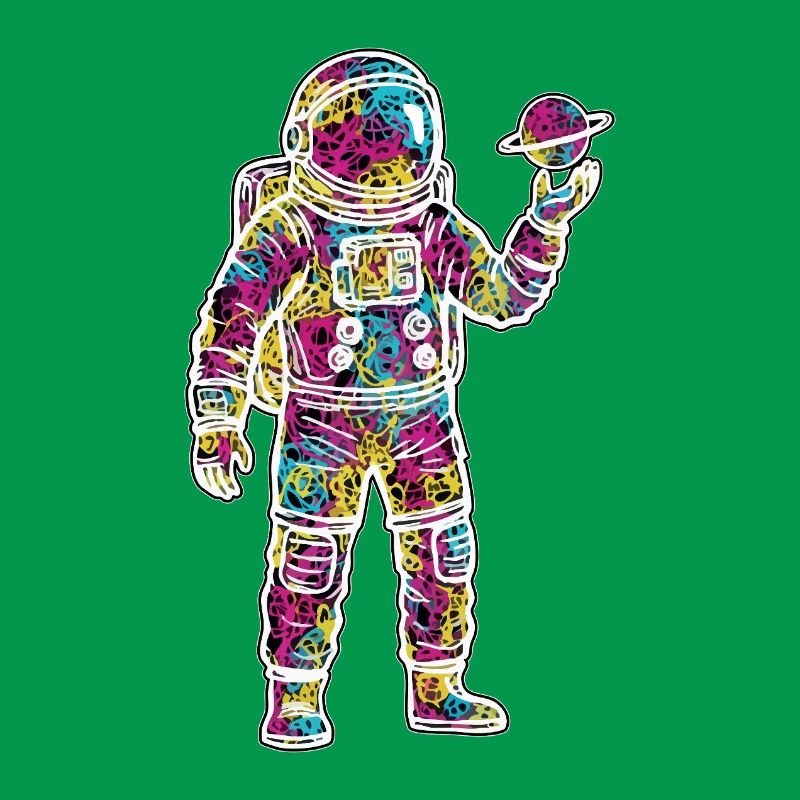 Space Astronaut Scribble Planet Scribbles