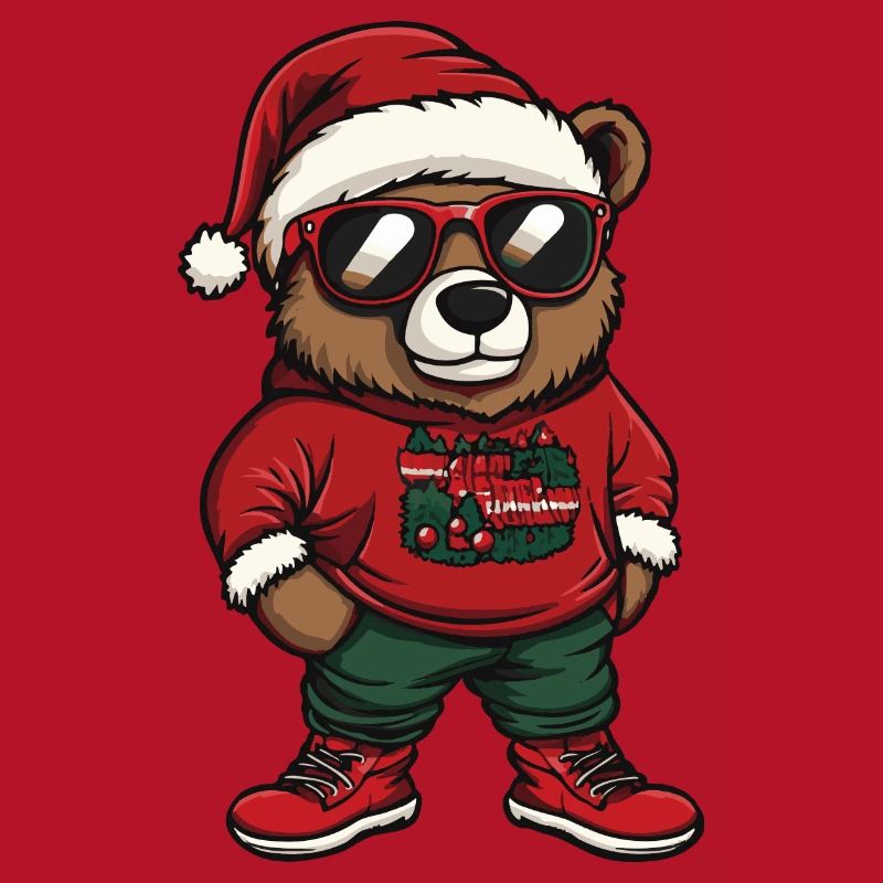 Bear Christmas Comic Cool