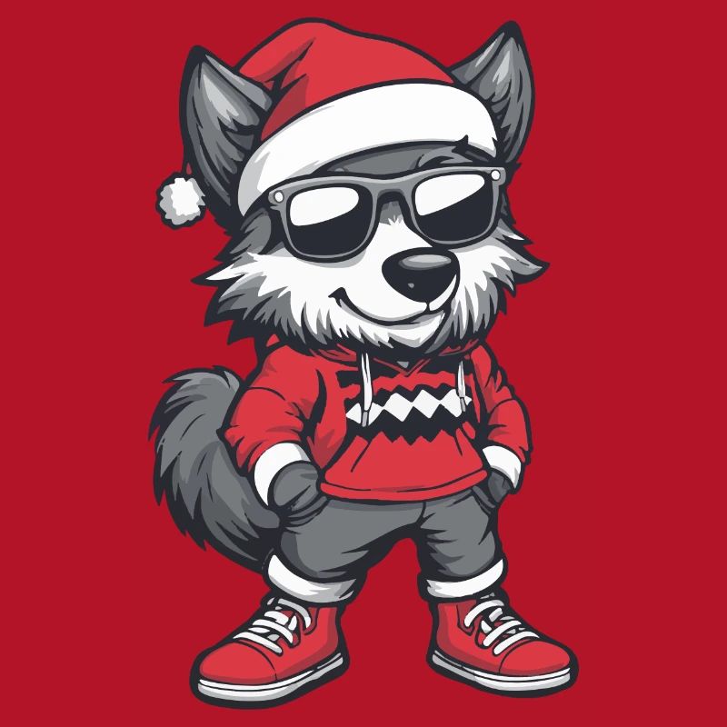 Wolf Christmas Comic Cool