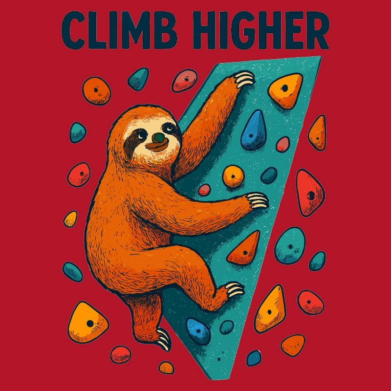Bouldering Sloth Climbing Gift